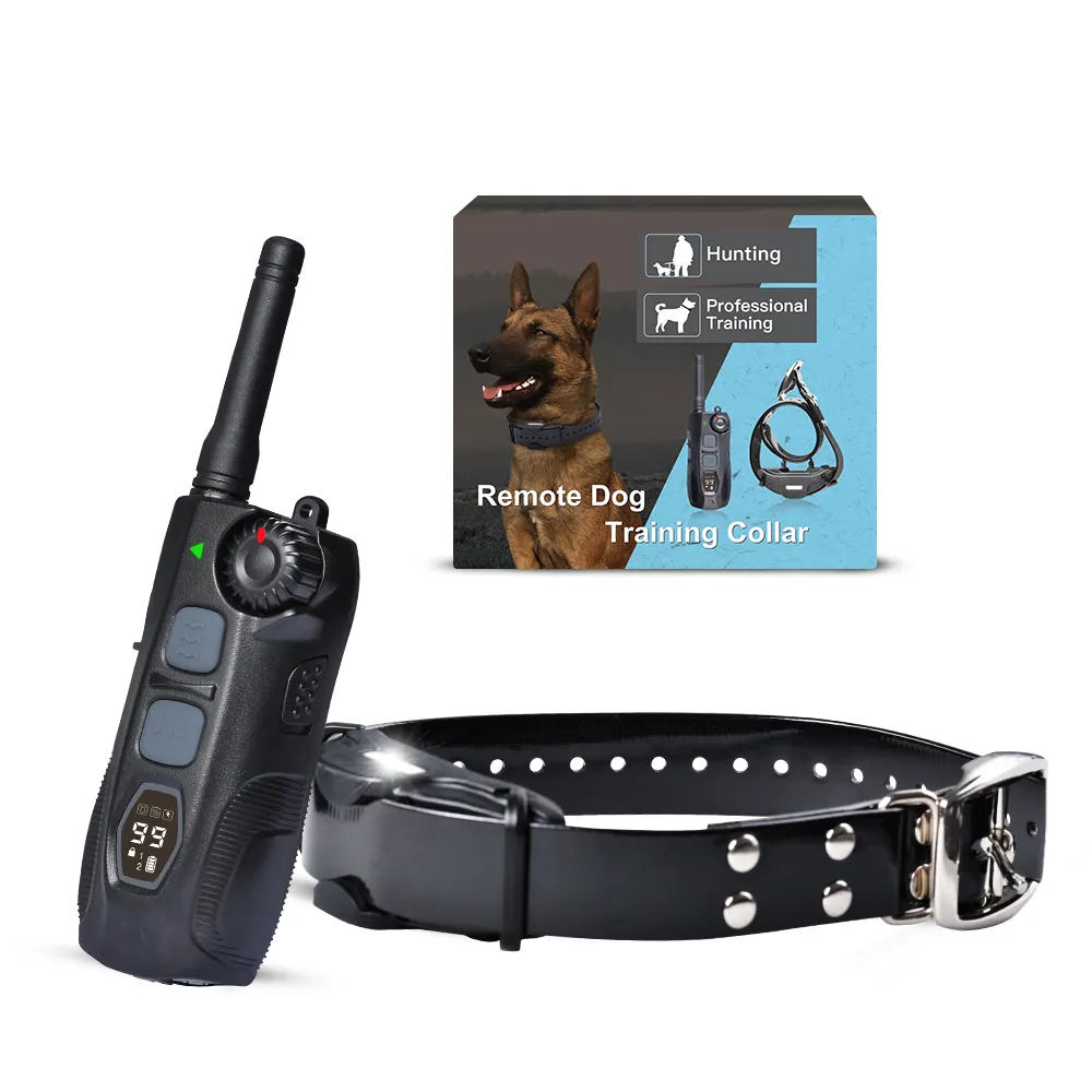 Pet colliers 2022 collier de Dressage à distance 2 Chiens 0-99 choc niveaux Rechargeable Étanche meilleur chien e collier de dressage pour chiens