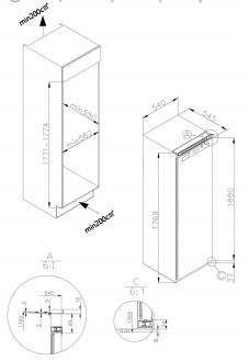 Home Appliance Refrigerator 200L Built-in freezer