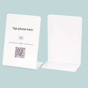Kunden spezifischer Qr-Code 13,56 MHz Nfc Google Review Acryl ständer Berührungs lose NFC-Anzeige zum Scannen für Google Review Menüst änder - Product Image 6