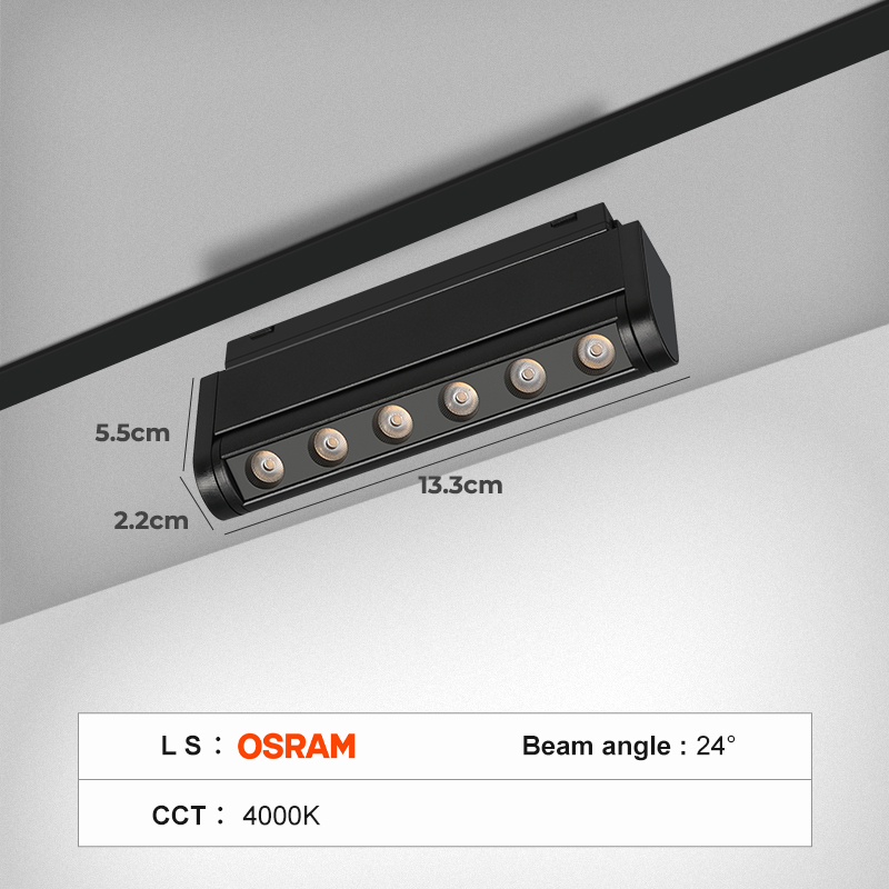 หลอดไฟพับได้ gn/ 133mm 6W สีดำ
