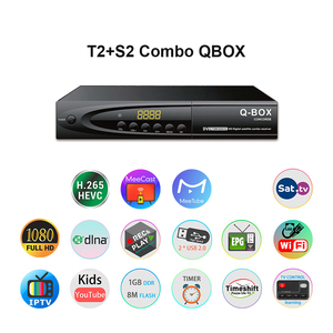 4k combo dvb s2 dvb t2 QBOX dvb-t/dvb-t2 tv tuner alıcı full hd 1080p destek OTA wifi USB MPEG H264 zaman kayması EPG OSD CCCAM - Product Image 2