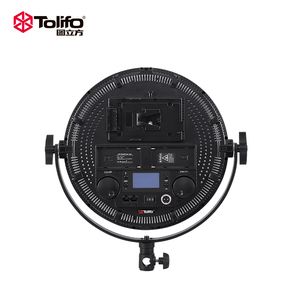 Tolifo R-S60B 60w 600 <strong>LEDs</strong> 12inch 3200K-5600K Bi-color Continuous Photography Round Panel Soft <strong>LED</strong> Video Light - Product Image 4