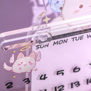 Trong Suốt Acrylic Đồng Hồ Treo Tường Máy Tính Để Bàn Acrylic Đồng Hồ Tùy Chỉnh Acrylic Đứng Anime Máy Tính Để Bàn Trang Trí Tùy Chỉnh Mãi Mãi Lịch Đứng - Product Image 5