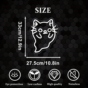 Beyaz hayalet kedi <span class=keywords><strong>LED</strong></span> Neon lambalı tabelalar kolay asmak cadılar bayramı sevimli kedi işareti ayarlanabilir parlaklık USB Powered yatak odası adam mağara