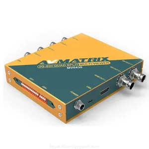 AVMATRIX MV04304-Chanel 3G-SDI Quad Split Multiviewer Video Switcher for SDI Monitor 11出力フォーマットEasy Control DIP Switch - Product Image 1