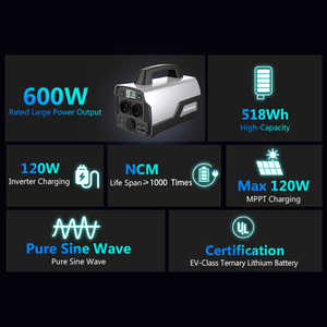 Sorein600w充電式ソーラー発電機ポータブル発電所lifepo4リチウム電池ソーラー発電機システム - Product Image 3