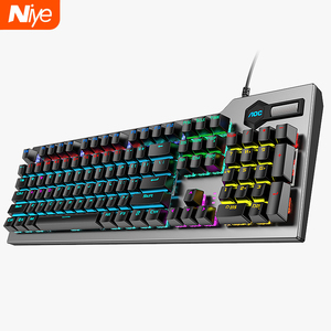 AOC-Teclado mecánico para videojuegos RGB, teclado luminoso colorido con programación de Macro de Metal mecánico Real - Product Image 1