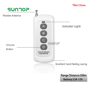 <strong>Remote</strong> Control Switch DC 12V 4CH relay Receiver Module 4 channel RF <strong>Remote</strong> 433 Mhz Transmitter - Product Image 4