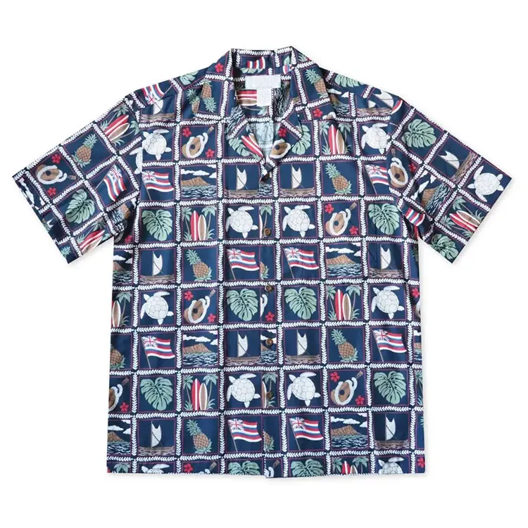 Chemises hawaïennes de vacances boutonnées décontractées à manches courtes pour hommes