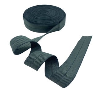 Preço de fábrica Colorido Alta Elástica Ribbed Dobrado <span class=keywords><strong>Elastic</strong></span> Edge Band 15-50mm Fita Elástica Para Acessórios de Vestuário roupa interior