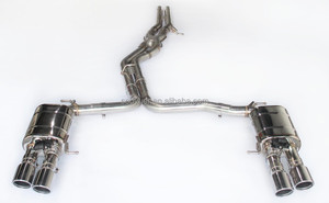 OEM <strong>Valved</strong> Catback Exhaust Systems for Audi A7 C7 C8 3.0T Exhaust Pipes with Remote Control Silver Chrome <strong>Tips</strong> - Product Image 2