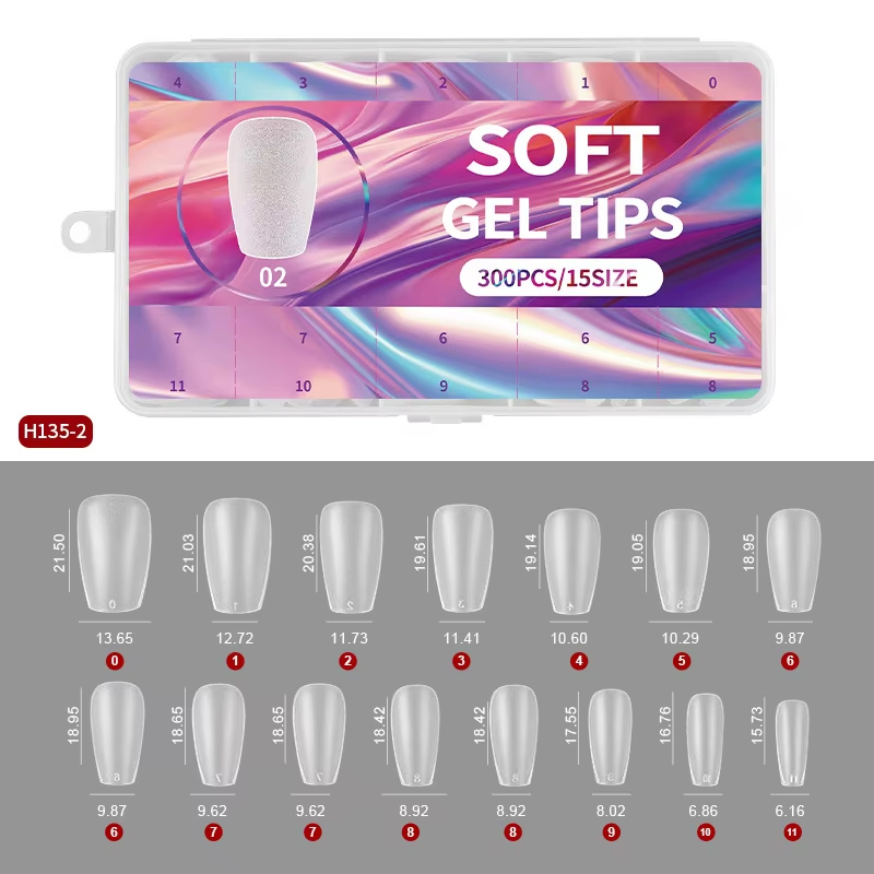 300pcs frosted nail plate H135-2