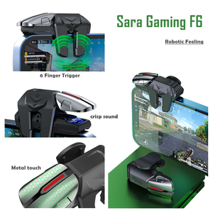 Sarafox ทริกเกอร์ควบคุมเกมมือถือ F6นิ้ว,จอยสติ๊กเกมแพดอัลลอยปุ่มยิงกุญแจ L1 R1สำหรับ IPhone Android - Product Image 6