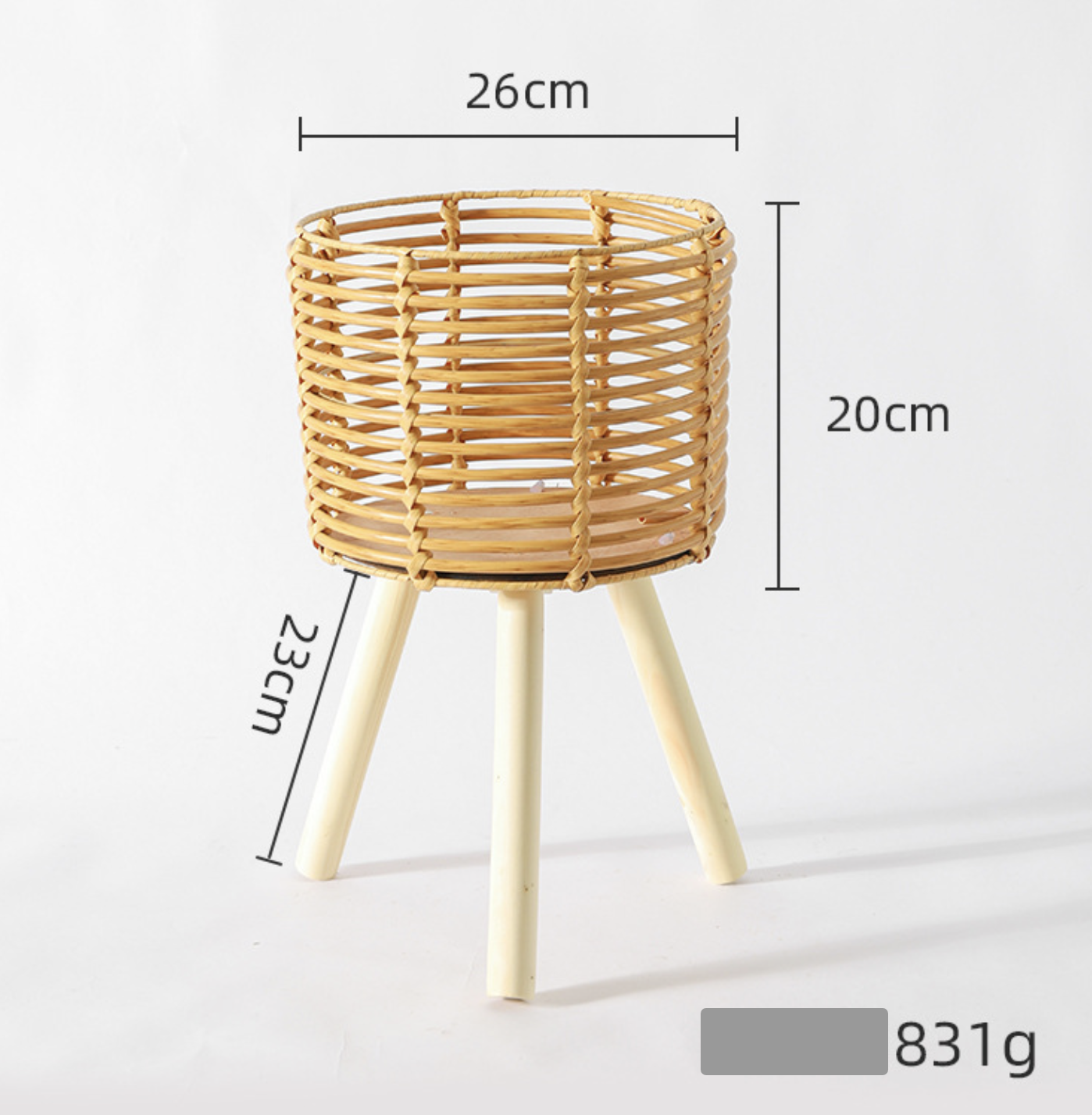 mid rattan-like - yellow