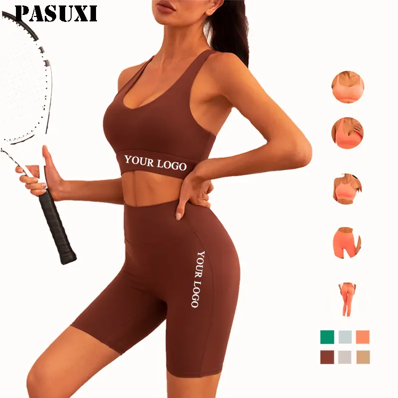 PASUXI Wholesale Fitness Yoga Wear 5PCS Seamless Workout Women Plus Size Gym Sets Sports Fitness Yoga Sets