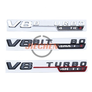 Araba çamurluk yan etiket etiket modifikasyon aksesuarları vücut dekoratif çıkartmaları mercedes-benz V6 V8 V12 BI TURBO 4MATIC - Product Image 3
