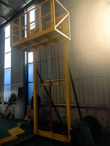 Elevador de carga de riel de guía simple/doble personalizado Leo de 1-10m, nueva plataforma de carga y descarga de accionamiento hidráulico de acero para uso doméstico