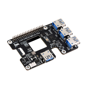 Ahududu Pi 5 PCIe USB 3.2 Gen1 genişleme kartı PI5 adanmış adaptör panosu 4 Onboard USB portları sürücü ücretsiz tak ve çalıştır