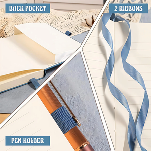 Блокнот А5 в твердом переплете, 320 страниц, бумага 100 г/м², линованный, для офисной работы, учебы, профессионального письма, дневник - Product Image 3