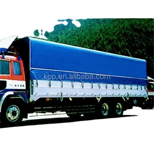 Lona de goma de PVC reciclada, lona azul de alta resistencia, impresión Digital, cubierta de camión, rollo de lona, cortina de remolque
