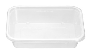 透明聚丙烯一次性塑料食品容器包装托盘带盖防漏矩形聚丙烯防漏包装盒 - Product Image 4