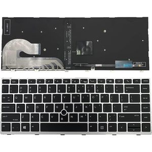 Elitebook 730 G5 735 G5 735 G6 830 G5 830 G6 836 G5 İçin İşaretçi ve Çerçeveli Laptop Klavyesi, Dahili Laptop Klavyesi - Product Image 1