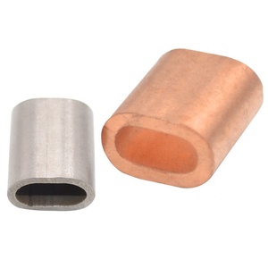 M1 - M16 Kupfer / Edelstahl Oval / Rundes Kabel Krämpfe Ärmel Clip-Fittings Schleife Ärmel <span class=keywords><strong>Ferrule</strong></span> Stop Seil - Product Image 2