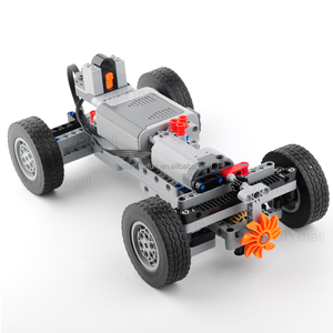DIYmall 4WD MOC yapı taşları RC araba şasi modeli M Motor AA pil kutusu uzaktan kumanda çocuklar ve çocuk için eğitim kiti - Product Image 2
