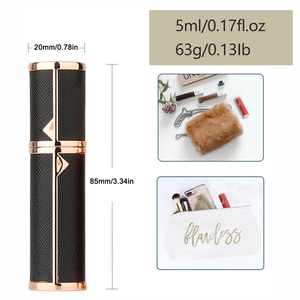 Parfüm Reise Nachfüll flasche <span class=keywords><strong>5ml</strong></span> Recycelbare Kosmetik Sprüh flasche Tragbarer Luxus Mini Leder Parfüm Zerstäuber