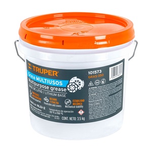 Truper GRAS-350 3.5 kg çok amaçlı endüstriyel gres katkı maddeleri ile beyaz lityum baz yağ otomotiv yağlayıcı modeli MP3 - Product Image 1