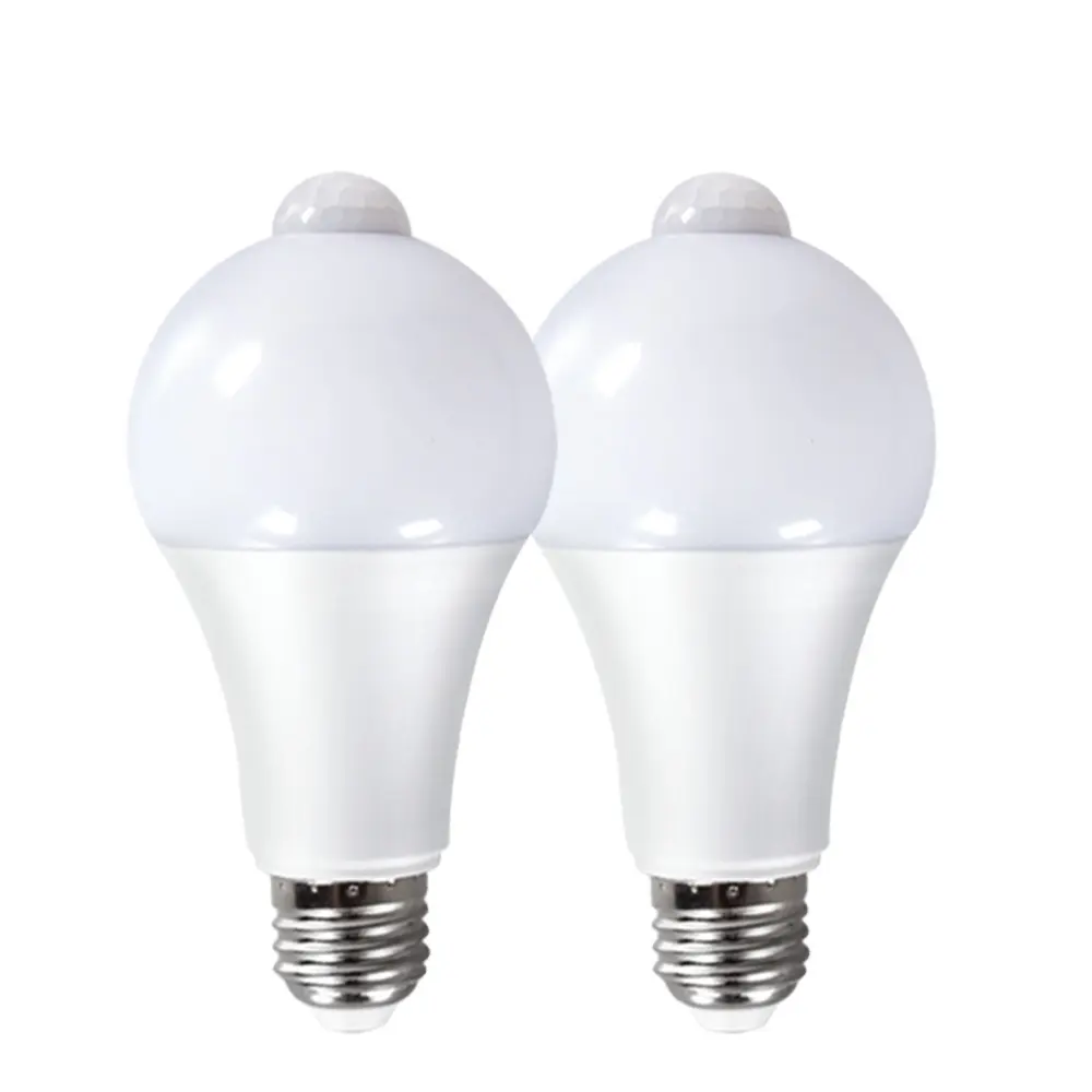 15W/18W LED détecteur de mouvement E27 veilleuse de sécurité universelle économie d'énergie PIR ampoules LED pour toilettes couloirs Garages