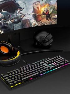 OEM Factory Full Size RGB LED Mechanical Gaming <strong>Keyboard</strong> USB Wired Rainbow Metal Plate Mechanical Gaming <strong>Keyboard</strong> <strong>for</strong> <strong>Computer</strong> - Product Image 2