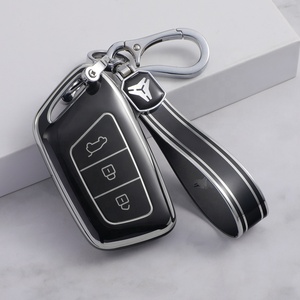 Altın TPU araba anahtarlık Baojun RC6 için tuşları kaydeder/RM5 RC5/RS3/RS5/E300/E300/E200 Wuling Hongguang mini anahtar kapak kap - Product Image 1