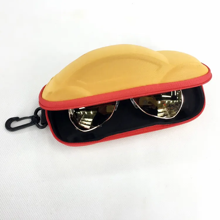 Caja de gafas de sol con cremallera para niños, estuche de lentes de sol suave de Eva para coche
