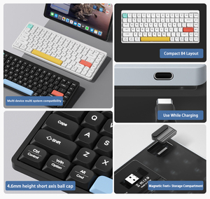 PCTECH YK84 <strong>Keyboard</strong> 75% Compatible With Windows and M a c System Gateron Switch Low Profile Wireless Mechanical <strong>Keyboard</strong> - Product Image 4
