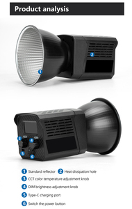 40w Mini doppia temperatura di colore Cob uscita continua illuminazione Cob Led Video luce - Product Image 6