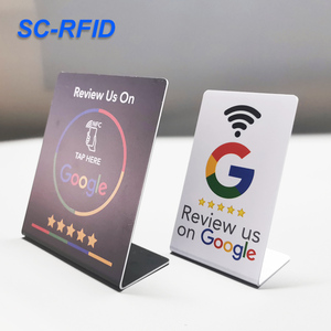 SC-RFIDカスタムNfc GoogleレビューPVCスタンドGoogleレビューNFCテーブルスタンドGoogleソーシャルメディアレビュー - Product Image 2