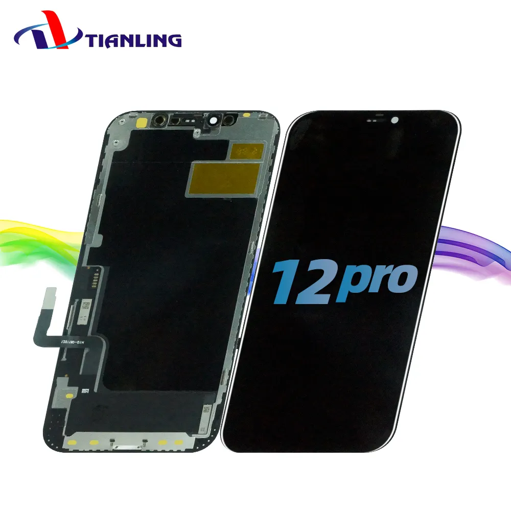 Oem display lcd de alta qualidade, com digitalizador, para iphone 12pro 6plus 6splus 7 8plus, display de substituição