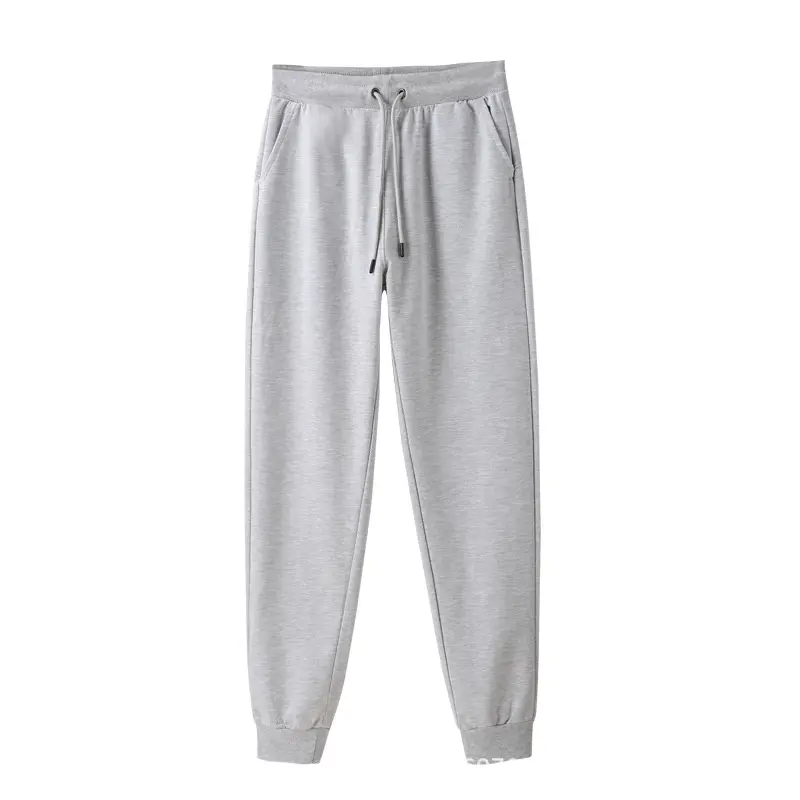 Custom Grey Gym Cotton Joggers Calças Oversize Homens Drawstring Knitting Casual Sweatpants Joggers Men Sweat Pants