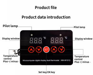 XD-W1012 <strong>Digital</strong> Thermostat Incubator Temperature <strong>Controller</strong> DC12V 220V Industrial OEM Plastic Thermoregulator Two Relay <strong>Output</strong> - Product Image 5