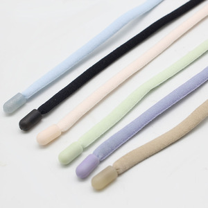 Spandex Nylon Soft Flat Earloop Banda elástica Suede Elastic Loop Cord Cuerda elástica - Product Image 5