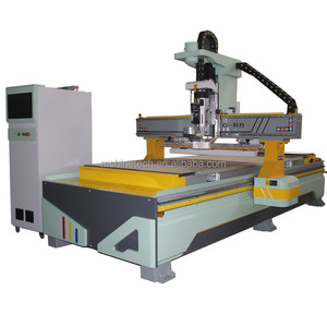 Neues Design atc cnc Router Maschine mit Werkzeug magazin vier Köpfe atc cnc Router mit automatischem Laden Entlade tische - Product Image 2