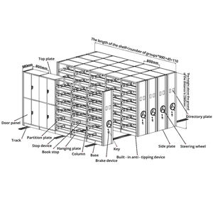 Thép dày đặc Tủ lưu trữ di động kệ lưu trữ Kệ sách thông minh thép dày đặc Tủ loạt tập tin di động máy nén - Product Image 3
