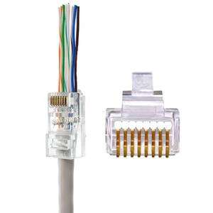 Ethernet 8P8C EZ Cat5e ตัวเชื่อมต่อเครือข่าย Cat5e ผ่านตัวเชื่อมต่อ - Product Image 5