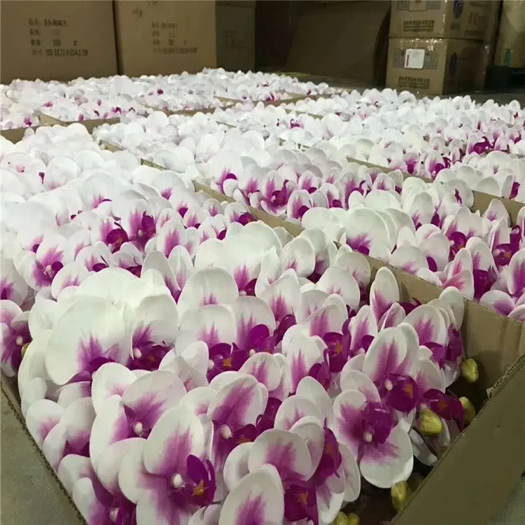 YAYUN KZ1002 Personalizzabile Tutti I Colori 7-15 Testa Vero Tocco di Lattice Artificiale farfalla Orchidea Phalaenopsis