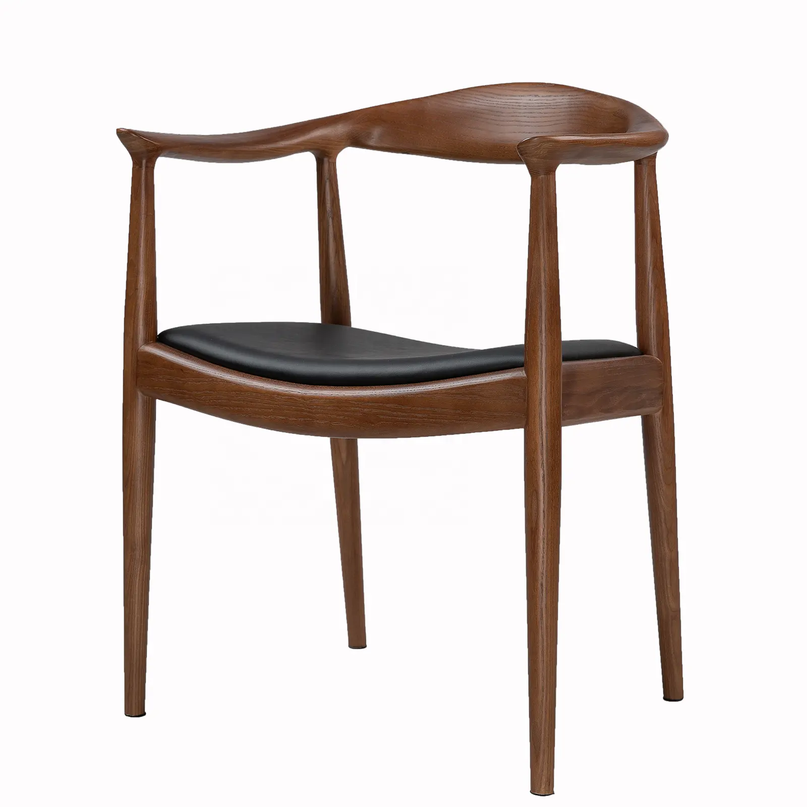 Modern Classic Sala de estar o kennedy dinning cadeira couro assento cadeira de madeira sólida wegner poltrona cadeira redonda