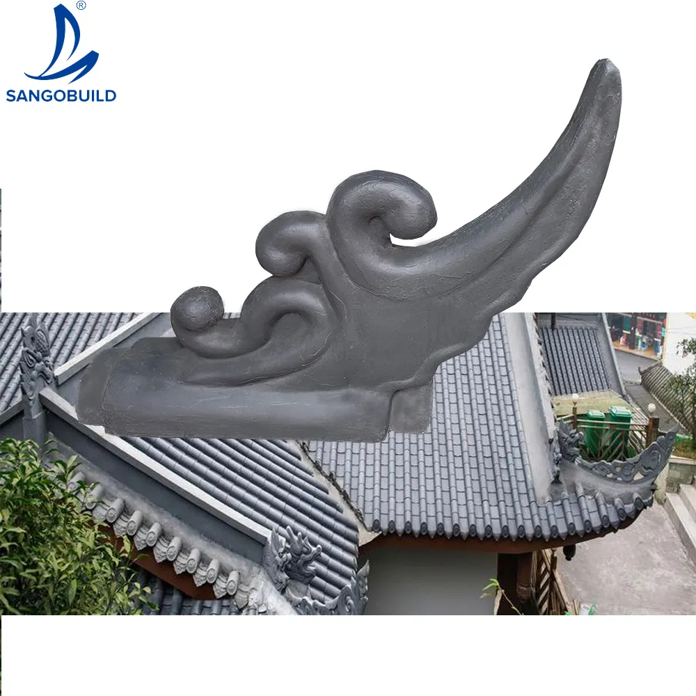 Matériau de construction résistant au vent tuiles de toiture de bâtiment tuile antique traditionnelle pour temple chinois