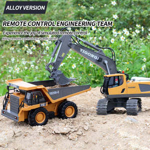 2.4ghz 1/20 ölçekli alaşım ekskavatör modeli Rc Tump araba Metal döküm inşaat mühendisliği Rc kamyon ve römork oyuncak - Product Image 3