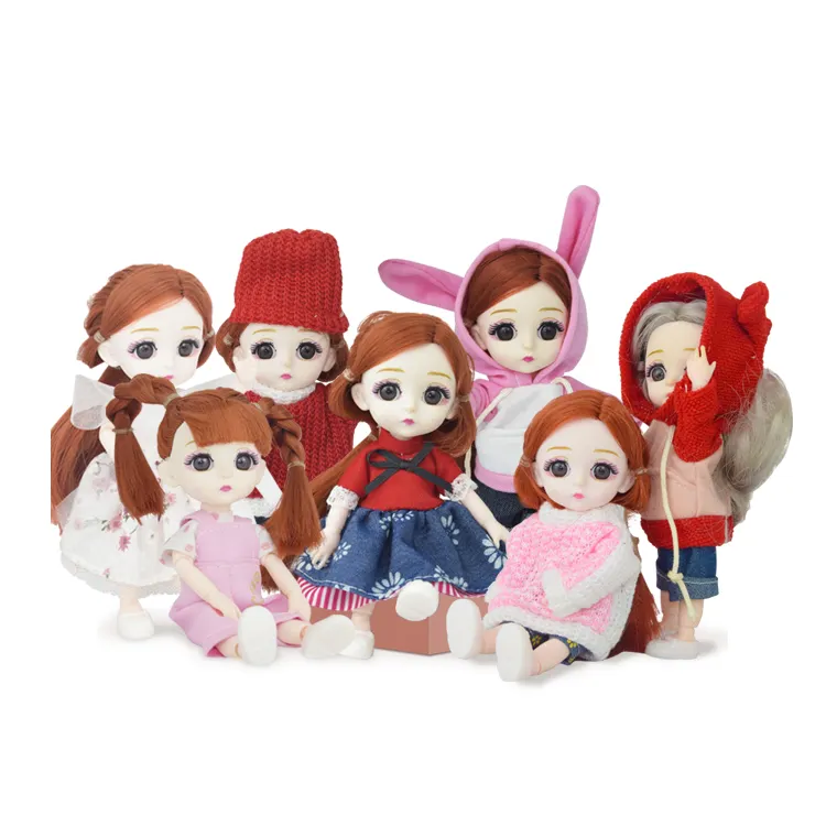 도매 6 인치 reborn 인형 드레스 kawaii 정장 매칭 소녀 선물 수제 패션 bjd 인형 장난감