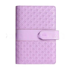 Specialized Weaving Pattern Splicing A6 Loose-leaf <strong>Folder</strong> Handbook PU Leather Cash Budget Loose-leaf <strong>Notebook</strong> - Product Image 1